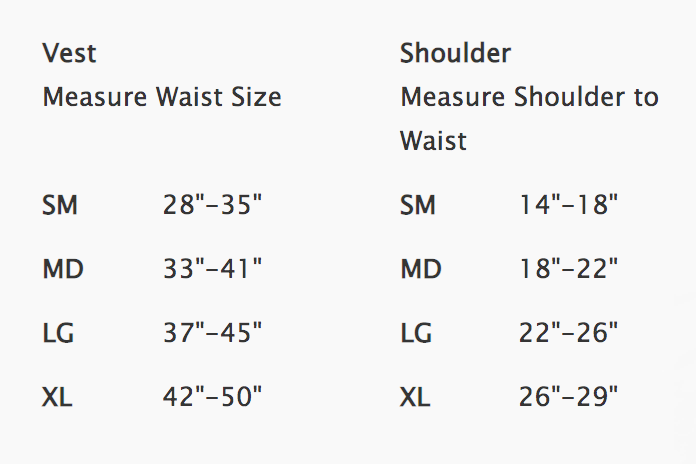Male Size Chart for Stiletto