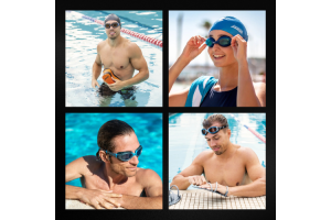 Four swimmers in the pool