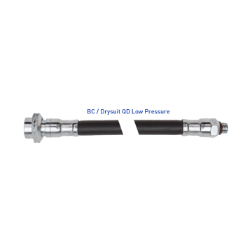 BC/Drysuit QD Hose with Large QD Fitting