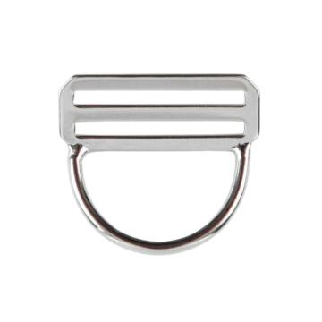 2" Rigid Bent D-Ring with Slide