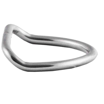 2" Satin Finish Bent D Ring