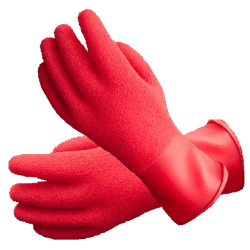 Red Textured Heavyweight Gloves