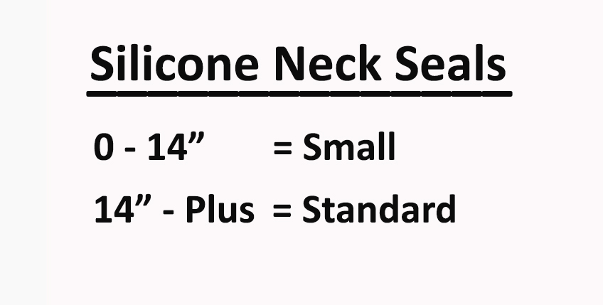 Male Size Chart for Silicone Neck Seals