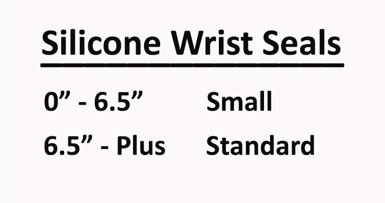 Male Size Chart for Silicone Wrist Seals